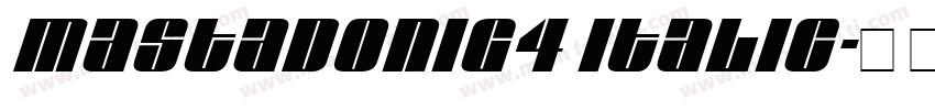 MastadoniG4 Italic字体转换